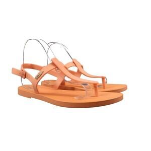 Melissa Shoes Womens 8 Sandals Sun Ventura Jelly T Strap Orange Casual Comfort